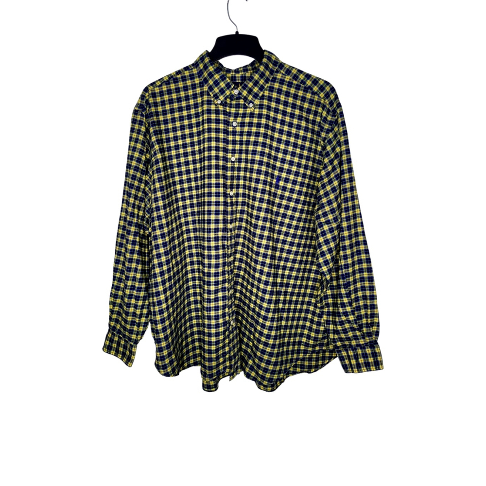 Ralph Lauren Men's Shirt Size 3XB Button Down Collar Light Flannel Plaid
